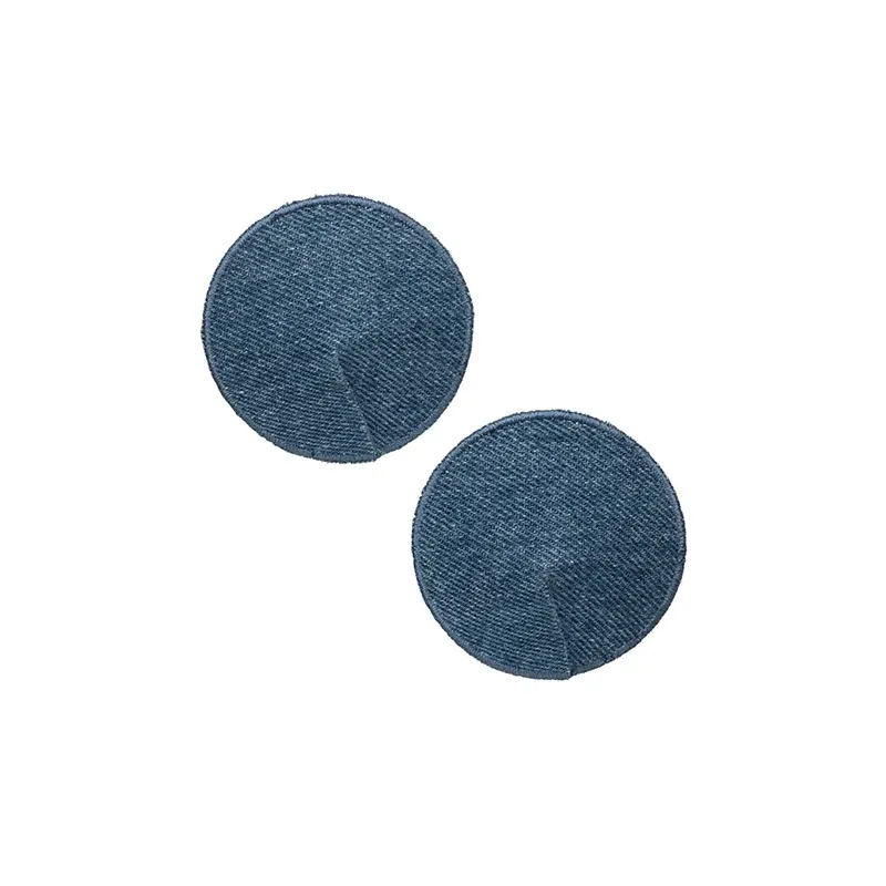 Round Denim Pasties with Peel and Stick Adhesive