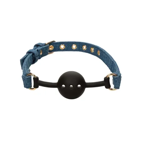 Denim Collection Ball Gag with Adjustable Buckle