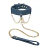 Denim Collar with Detachable Leash