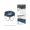 Denim Collar with Detachable Leash