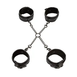 Hog Tie Set with Adjustable Cuffs and Swivel D-Rings