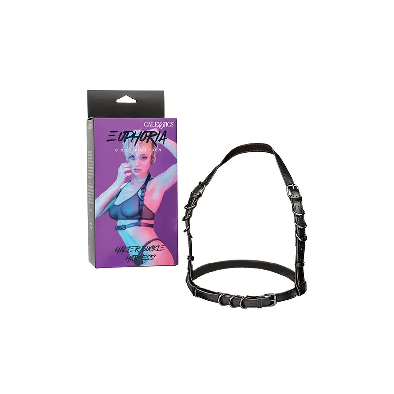 Halter Buckle Body Harness in Black