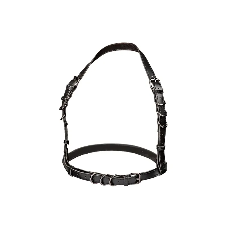 Halter Buckle Body Harness in Black