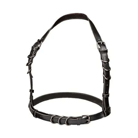 Halter Buckle Body Harness in Black
