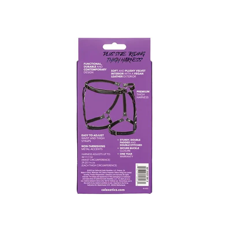 Plus Size Riding Thigh Harness with Adjustable Straps
