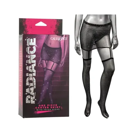 Radiance One Piece Garter Skirt with Rhinestone Thigh Highs