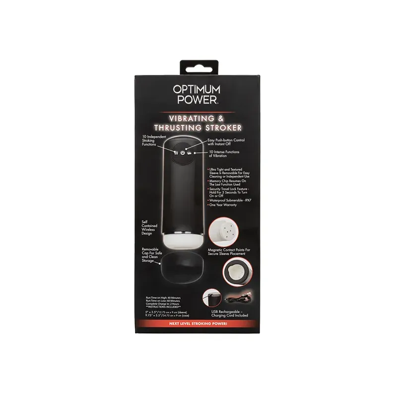 Vibrating Thrusting Stroker with Rechargeable Power