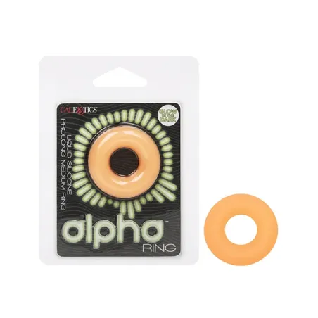 Alpha Glow in the Dark Liquid Silicone Cock Ring Medium