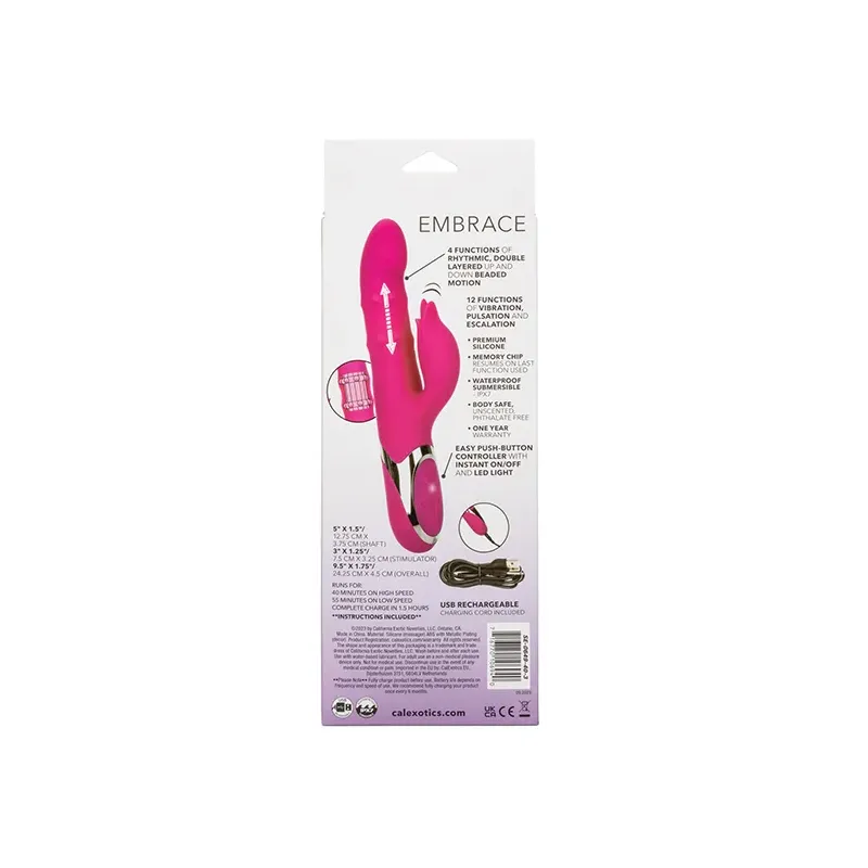 Dual Stimulator Rabbit Vibrator with Beaded Shaft