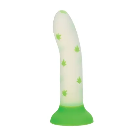 Glow-in-the-Dark Silicone Dildo with Suction Cup Base