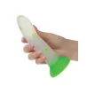 Glow-in-the-Dark Silicone Dildo with Suction Cup Base