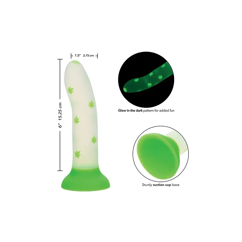 Glow-in-the-Dark Silicone Dildo with Suction Cup Base