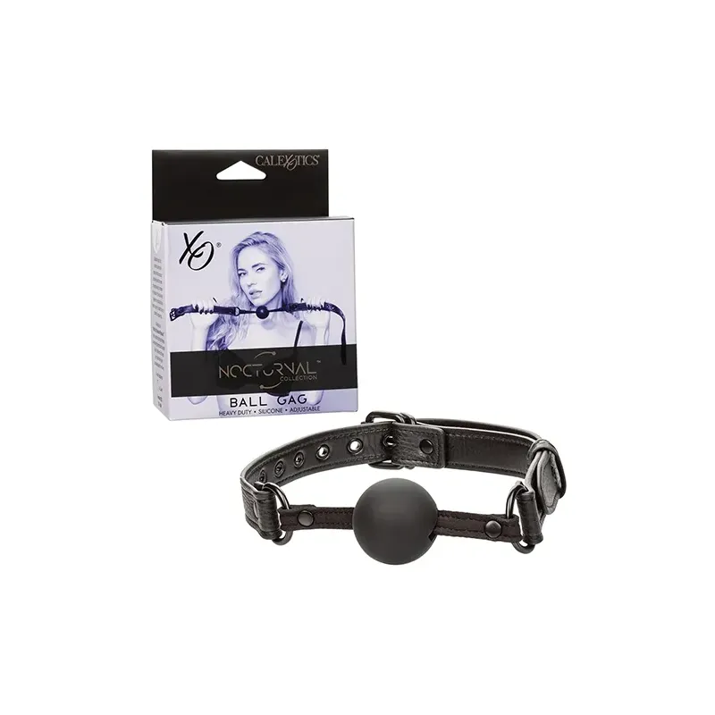 Nocturnal Collection Ball Gag with Adjustable Buckle Strap