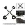 Adjustable Hog Tie with Swivel D-Ring Cuffs