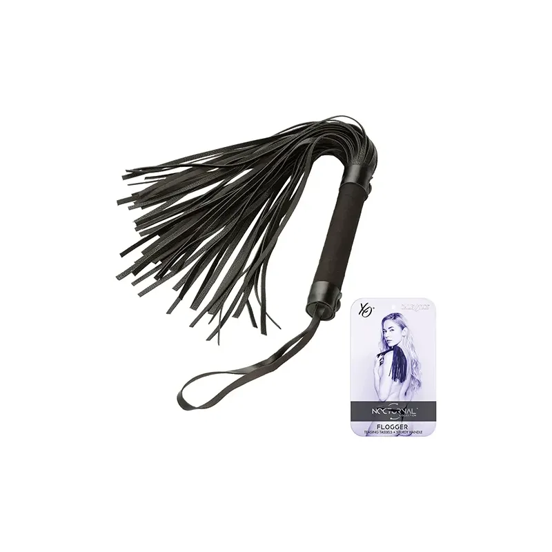 Nocturnal Collection Flogger with Neoprene Tassels