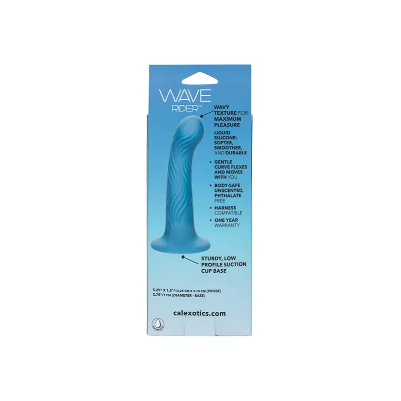 Wave Rider Ripple Textured Silicone Butt Plug with Suction Cup