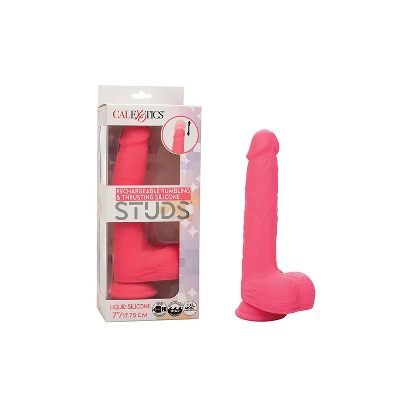 Silicone Studs Rechargeable Rumbling and Thrusting Vibrator