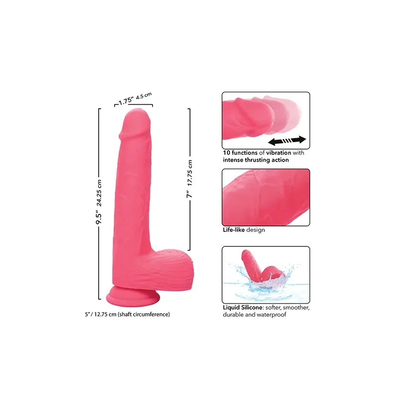 Silicone Studs Rechargeable Rumbling and Thrusting Vibrator