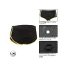 Boundless Boxer Brief Harness with O-Ring in Black and Yellow