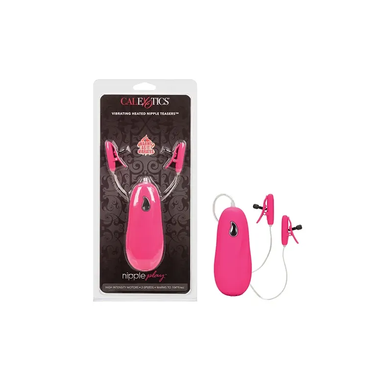 Vibrating Heated Nipple Teasers with Adjustable Clamps