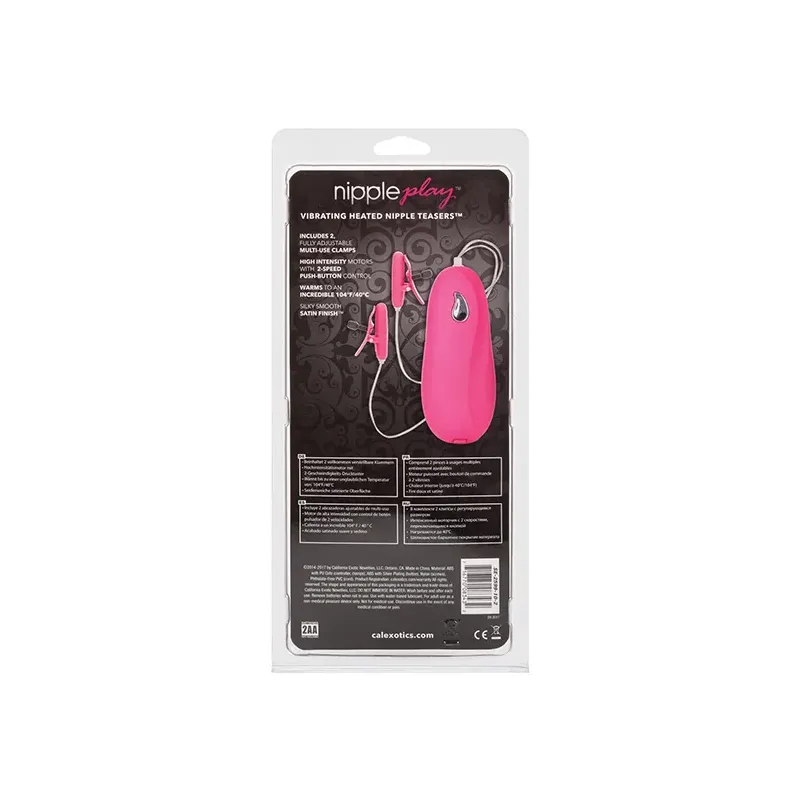 Vibrating Heated Nipple Teasers with Adjustable Clamps