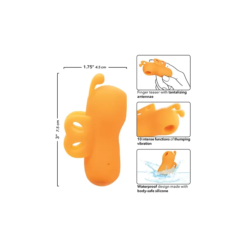 Neon Vibes Finger Vibrator with Antennae Tips