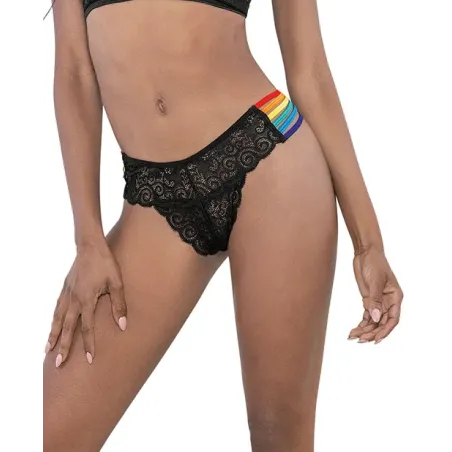 Pride Lace Rainbow Side Straps Panty