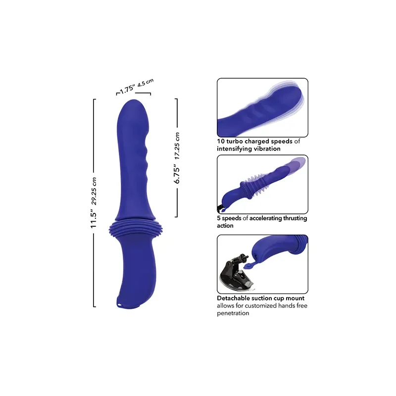 Overdrive Ridged Shaft Sex Machine with Remote Control