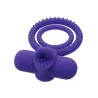 Silicone Rechargeable Couples Vibrator with Flickering Tongue