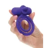 Silicone Rechargeable Couples Vibrator with Flickering Tongue