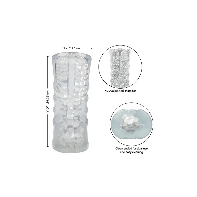 Cyclone Dual Chamber Stroker XL in Clear