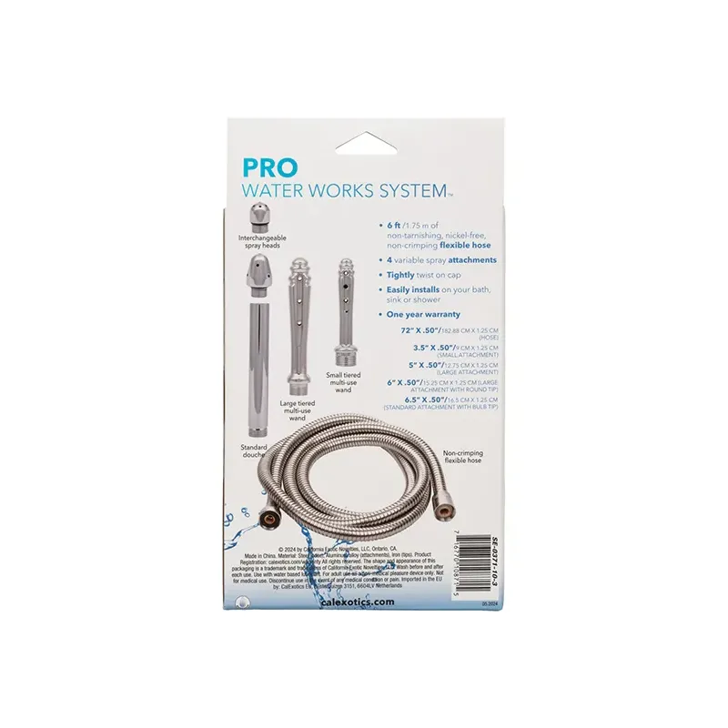 Stainless Steel Anal Douche System with 4 Spray Attachments