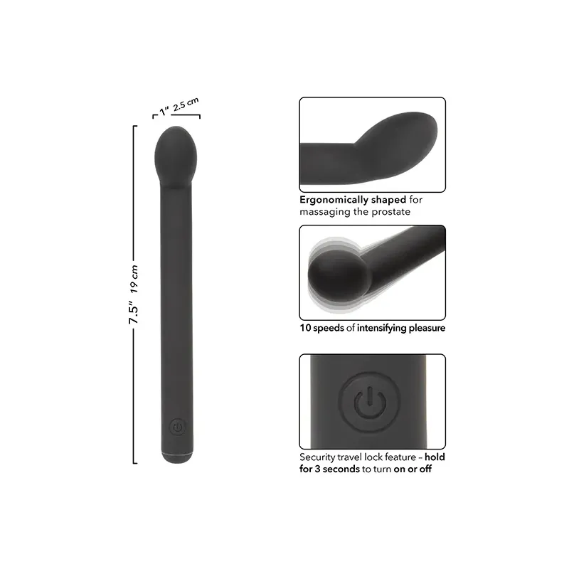 Rechargeable Silicone Prostate Massager with 10 Vibration Speeds