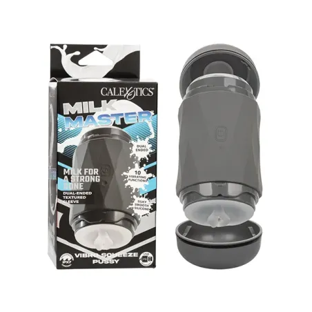 Vibro Squeeze Stroker with Dual-Ended Textured Sleeve