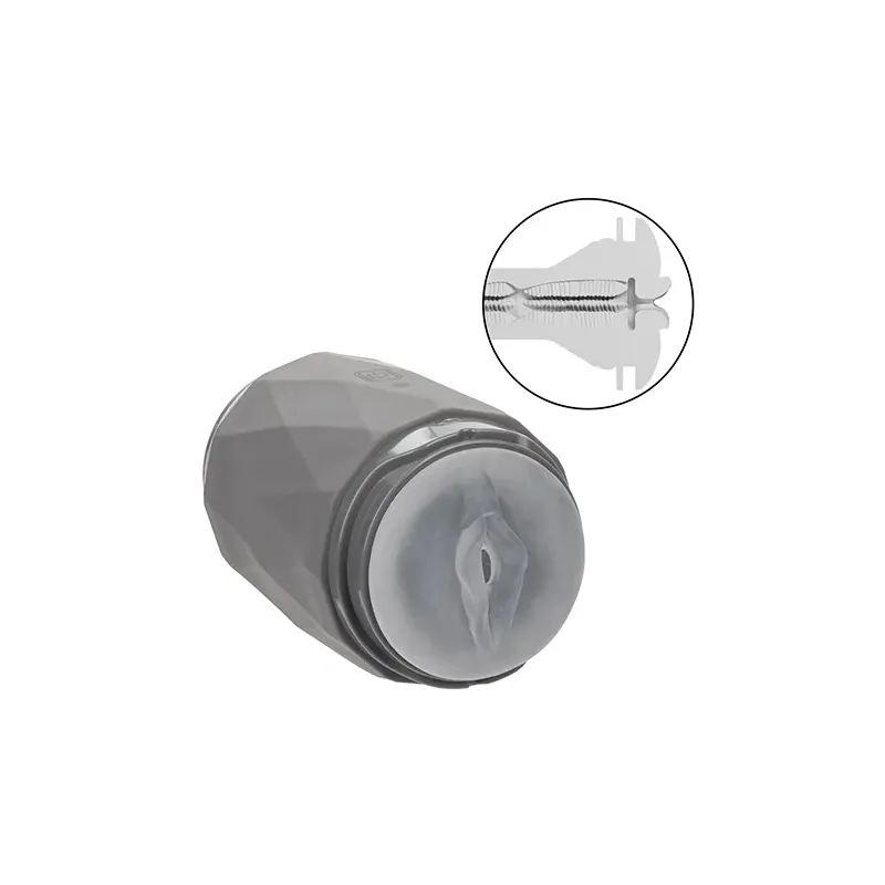 Vibro Squeeze Stroker with Dual-Ended Textured Sleeve