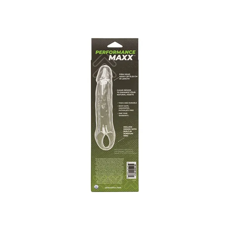 Penis Extension Sleeve with Scrotum Strap, 5.5 Inch Clear