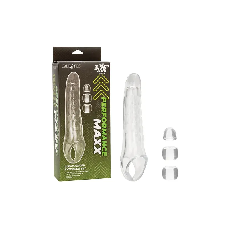 Penis Extension Kit with Scrotum Strap and Three Stoppers