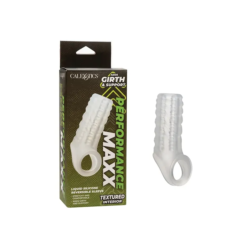 Liquid Silicone Reversible Penis Sleeve with Scrotum Ring