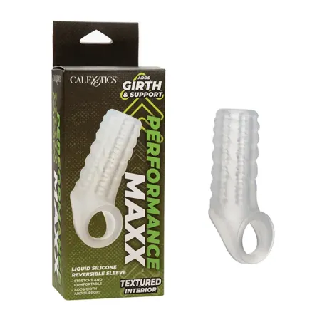 Liquid Silicone Reversible Penis Sleeve with Scrotum Ring