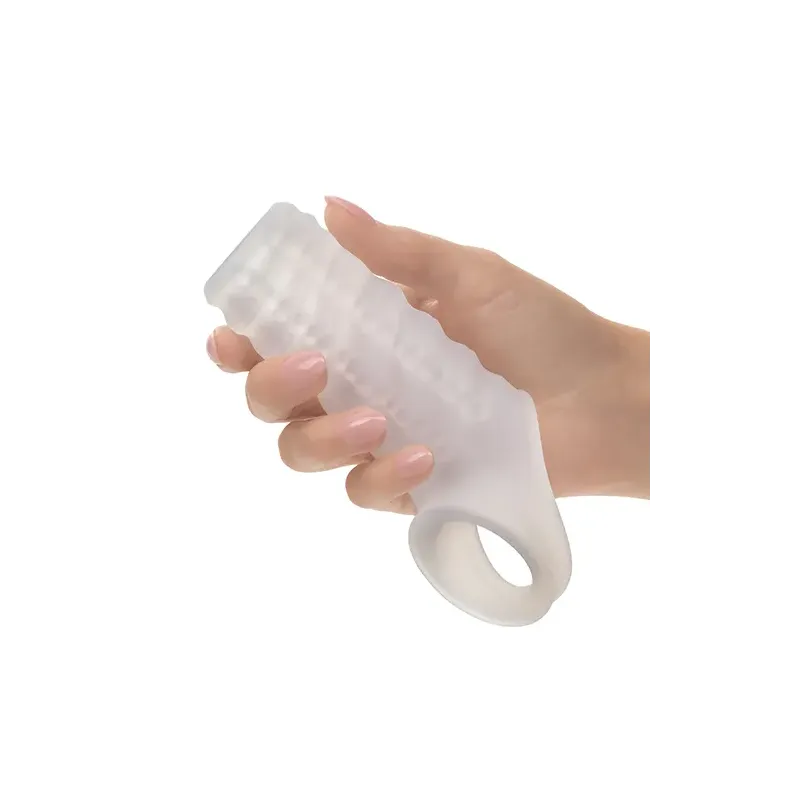 Liquid Silicone Reversible Penis Sleeve with Scrotum Ring