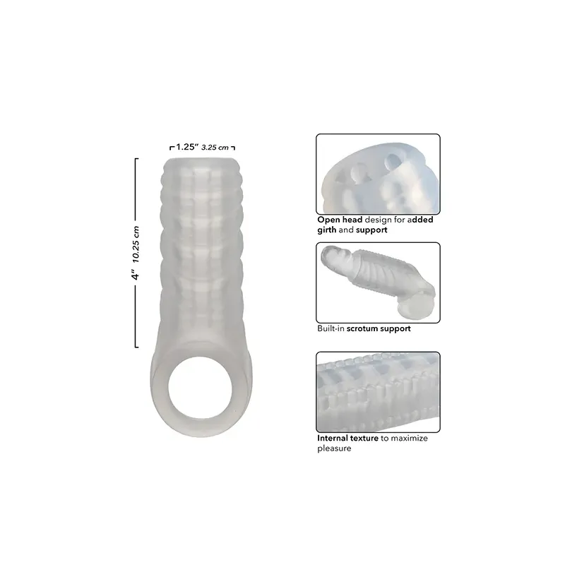 Liquid Silicone Reversible Penis Sleeve with Scrotum Ring