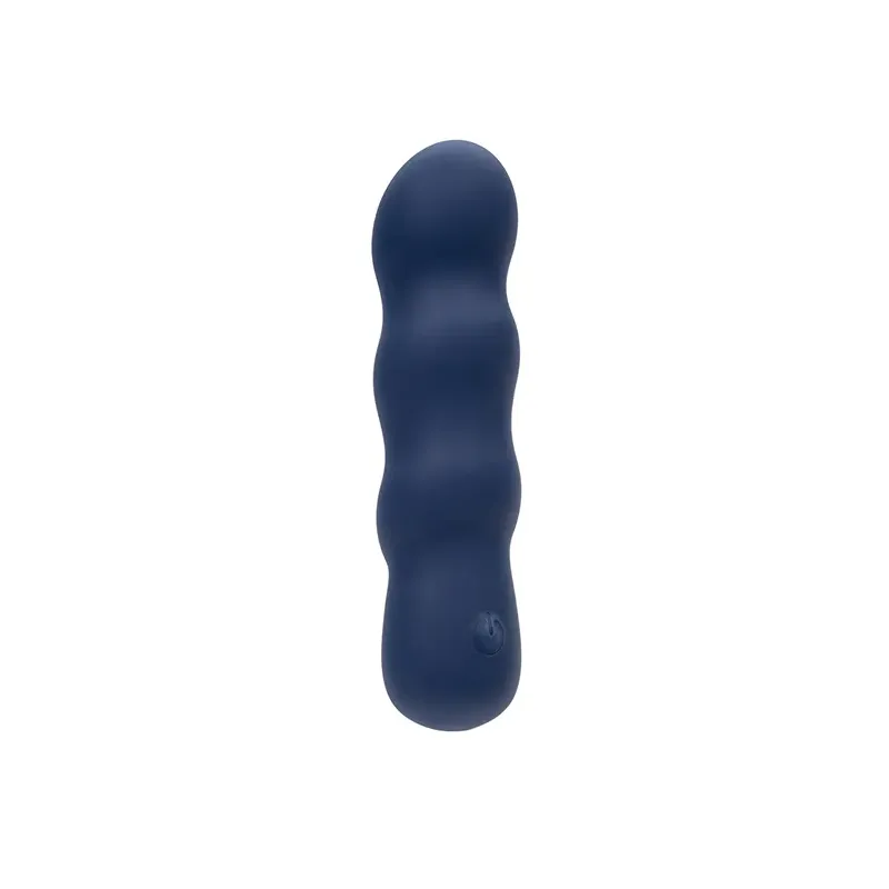 Cashmere Satin Swirl G-Spot Vibrator in Navy
