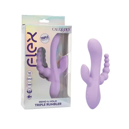 Flex Bend and Hold Triple Motor Rabbit Vibrator