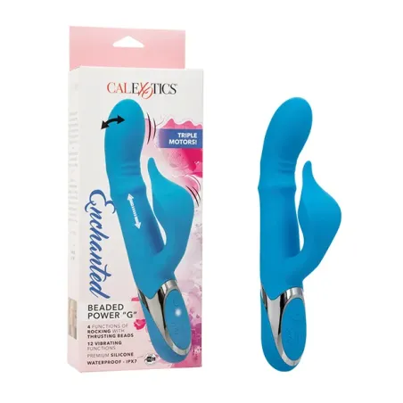 Beaded Thrusting Rabbit Vibrator with Flickering Stimulator