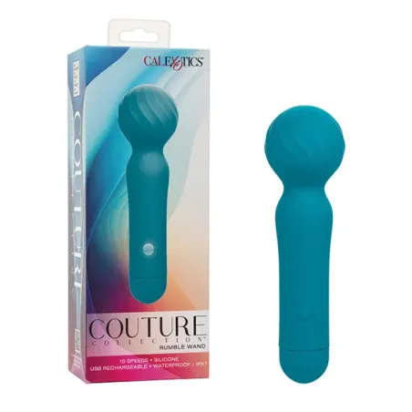 Rumble Wand Massager with Ridged Head and Flexible Neck