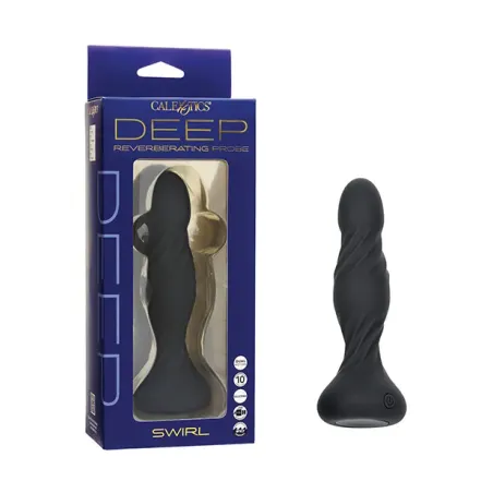 Deep Swirl Textured Vibrating Dildo with Dual Motors