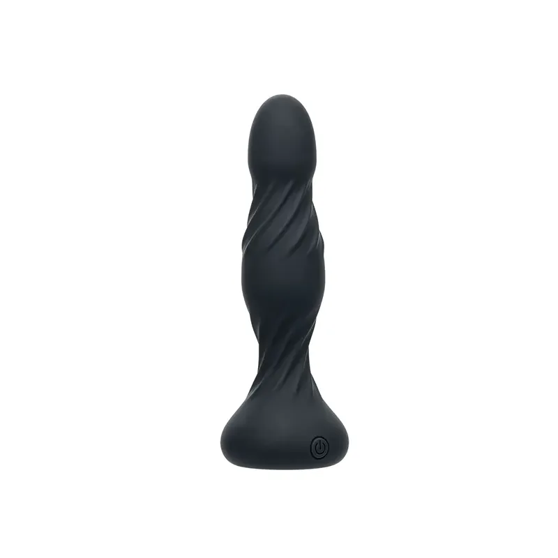 Deep Swirl Textured Vibrating Dildo with Dual Motors