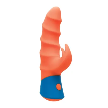 Rave Tickler Rabbit Vibrator with Swirled Shaft and Triple Ticklers