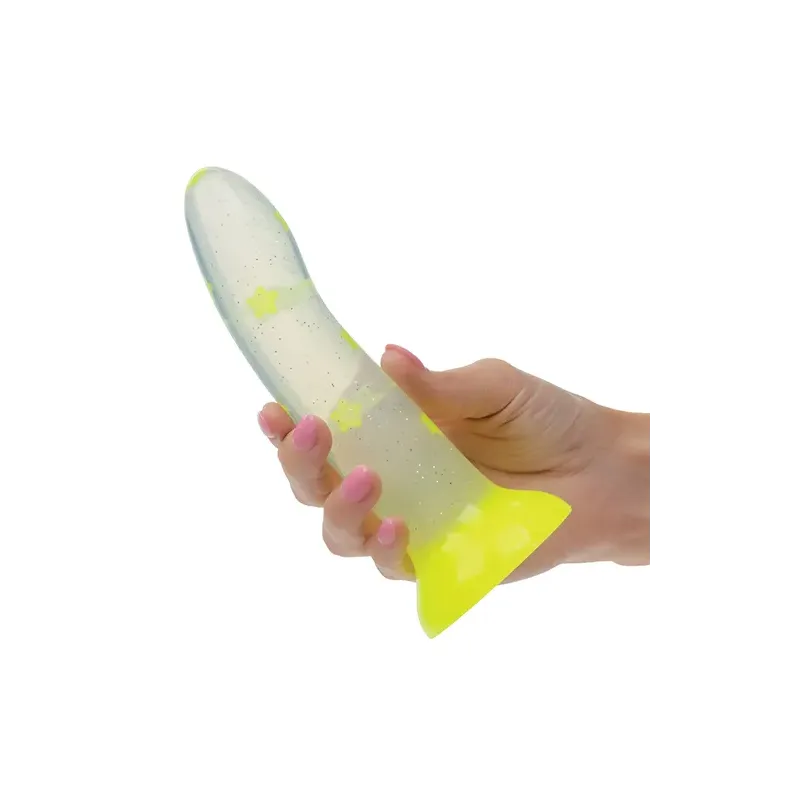Glow Stick Star Silicone Dildo with Suction Cup