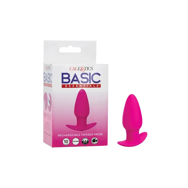 Rechargeable Tapered Vibrating Butt Plug with 10 Speeds